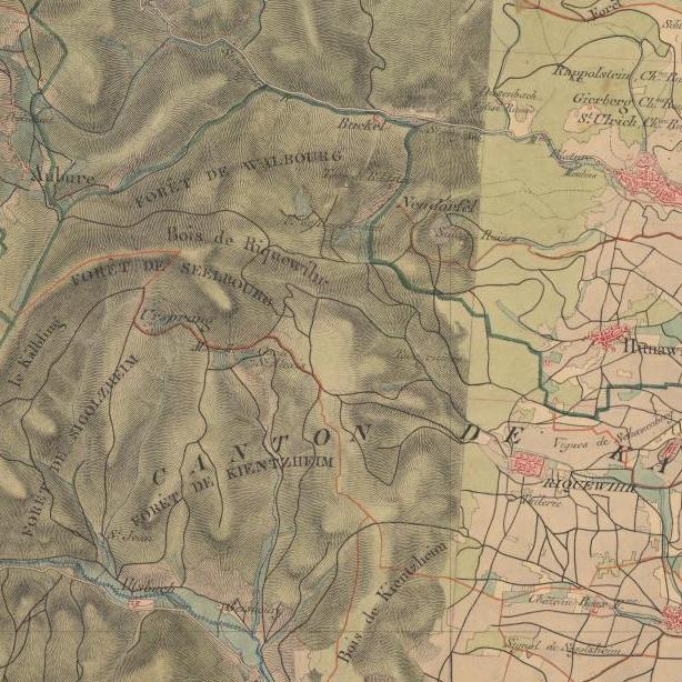 Carte d'état-major (levés 1820-1866) — le village au XIXe siècle