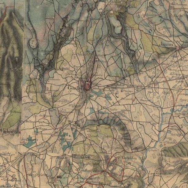 Carte d'état-major (levés 1820-1866) — le village au XIXe siècle